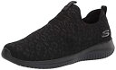 【中古】【輸入品・未使用】Skechers レディース アスレジャー スニーカー, ブラック/ブラック, 24