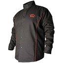 【中古】【輸入品・未使用】BSX ビーエスエックス フレームレジスタント コットン (難燃性コットン) ウェルディング (溶接用) ジャケット ブラック (L)