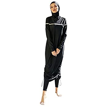 【中古】【輸入品・未使用】Shin Fashion イスラム教徒 控えめな水着 レディース フルカバー水着 ブルキニ イスラム ヒジャブ 水着, ブラック, Large 【中古】【輸入品・未使用】Shin Fashion イスラム教徒 控えめな水着 レディース フルカバー水着 ブルキニ イスラム ヒジャブ 水着, ブラック, Large