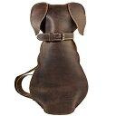 【中古】【輸入品・未使用】Hide & Play 犬型バックパック フルグレインレザー製 - ペット愛好家アクセサリー 旅行や日常使用に最適 - バーボンブラウ...