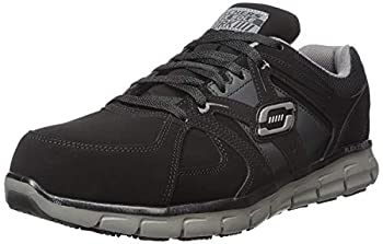 yÁzyAiEgpzSkechers for Work Men's Synergy Ekron Walking Shoe, Black Charcoal, 8.5 D(M) US