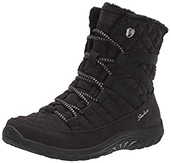 【中古】【輸入品・未使用】Skechers Women's Reggae Fest - Moro Rock - Short Quilted Lace Up Bootie Ankle Boot, Black, 8 M US