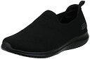 【中古】【輸入品・未使用】Skechers Womens Ultra Flex - Harmonious Slip On Black/White Sneaker - 9