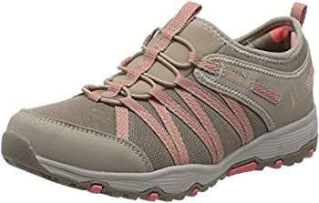 yÁzyAiEgpzSkechers Women's Low-Top Trainers, Beige Taupe Mesh Duraleather Coral Trim TPE, 8.5