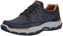 Skechers メンズ Respected-Loleto モックトゥ バンジーレース スリッポン, ネイビー, 11.5 X-Wide