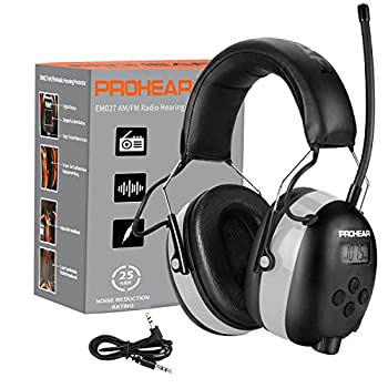 楽天スカイマーケットプラス【中古】【輸入品・未使用】PROHEAR 027 AM FM デジタル 耳保護 25dB NRR オーディオ ヘッドホン ノイズリダクション 聴覚保護 イヤーマフ 芝刈り機 作業場 雪吹き 屋内 屋