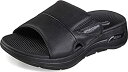 【中古】【輸入品・未使用】Skechers メンズ スライドサンダル, ブラック, 9 X-Wide