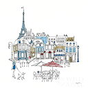 【中古】【輸入品・未使用】Posterazzi PDX49481LARGE World Cafe II パリカラーフォトプリント 24 x 24インチ マルチ