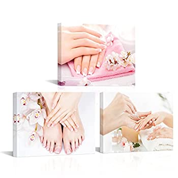 【中古】【輸入品・未使用】HOMEOART ビューティーサロン ウォールピクチャー ネイルとフラワーマニキ..