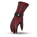 【中古】【輸入品・未使用】最初Mfg CoメンズGauntletレザーオートバイタッチテック指手袋(Oxblood/ブラック, XL)