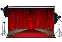 【中古】【輸入品 未使用】gladbuyビニール10 x 8ft豪華なステージBackdrop内部Hollywood Backdrops Bokeh Glitter Sequins FancyカーテンレッドカーペットPhotography Lo