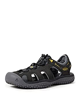 【中古】【輸入品・未使用】[キーン] サンダル SOLR SANDAL メンズ BLACK/GOLD 28.5 cm