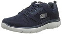 【中古】【輸入品・未使用】Skechers Men's Summits-New World Sneaker, Navy Leather/Pu/Mesh/Blac...
