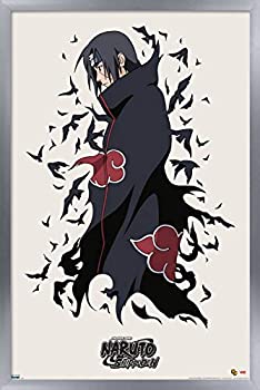 【中古】【輸入品・未使用】Trends International ナルト 疾風伝 イタチ ウォールポスター 22.4インチ x 34インチ シルバーフレームバージョン