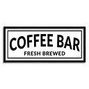 【中古】【輸入品・未使用】Stupell Industries コーヒーバー タイポグラフィ ミニマルスタイル カフェサイン Susan Ball デザイン