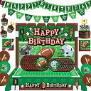 【中古】【輸入品・未使用】Treasures ギフト 誕生日 フットボールパーティーデコレーション - 24人分 - フットボールパーティー用品の究極のセット ...
