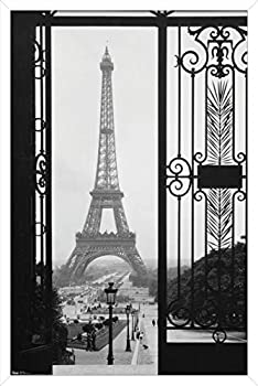 【中古】【輸入品 未使用】Trends International The Eiffel Tower-Gate View Wall Poster, 22.375 x 34 , White Framed Version 141［並行輸入］