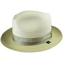 【中古】【輸入品・未使用】StetsonメンズAndover florenine Milan Straw Hat US サイズ: 7 5/8 カラー: ベージュ(4)