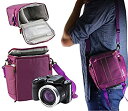 【中古】【輸入品・未使用】Navitech パープル デジタル一眼レフカメラ キャリーケース トラベルバッグ Kodak Pixpro AZ401 対応