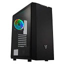 【中古】【輸入品・未使用】FSP ATX ミッドタワー PCゲームケース 強化ガラスサイドパネルとARGBファン&ライトバー1個付き (CMT350)