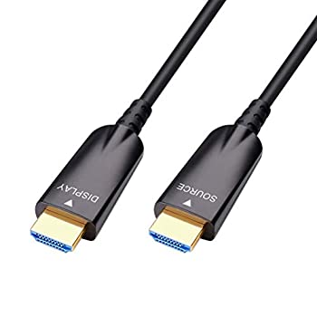 【中古】【輸入品・未使用】DTECH 328フィート 光ファイバーHDMIケーブル 4K 30Hzと1080p 60Hz HDビデオ 3D HDCP CEC 高速対応 (100メートル、ブラック)