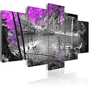 【中古】【輸入品・未使用】artgeist Handart キャンバス ウォールアート 滝 40x20インチ - 5枚 絵画 キャンバス プリント 写真 アート...