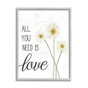 【中古】【輸入品・未使用】Stupell Industries All You Need is Love 引用句 カントリーフローラルチャーム、Daphne P...