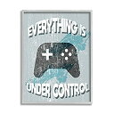 【中古】【輸入品 未使用】Stupell Industries Everything is Under Control フレーズ 素朴なビデオゲーム Daphne Polselliによるデザイン グレーフレームウォールアート