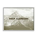 【中古】【輸入品・未使用】Stupell Industries Keep Climbing インスピレーション マウンテン フレーム付きウォールアート Jaco...