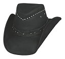 【中古】【輸入品・未使用】Montecarlo / Bullhide Hats HAT メンズ US サイズ: Large カラー: ブラック