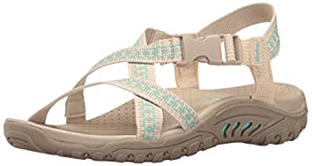 【中古】【輸入品・未使用】Skechers レディース レゲエ・クーキー フラットサンダル, ナチュラル/ターコイズ。, 6