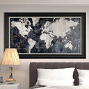 【中古】【輸入品・未使用】「Old World Map」ブルーギャラリー‐布キャンバスウォールアート 20x40 HAC15039-2040F