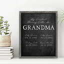 【中古】【輸入品・未使用】My Greatest Blessings Call Me Grandma - 名前と誕生日のパーソナライズされたサイン 20
