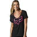 【中古】【輸入品・未使用】Fox Racing Women's Boundary SS TOP, Black/Pink, Small