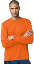 【中古】【輸入品・未使用】Hanes メンズ 長袖Tシャツ クールドライ1UPF 50+ (2枚組) US サイズ: Large カラー: オレンジ