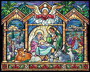 【中古】【輸入品 未使用】Stained Glass Nativity Jigsaw Puzzle 1000 Piece