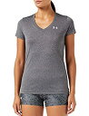 【中古】【輸入品・未使用】Under Armour レディース テック 半袖 Vネック 無地