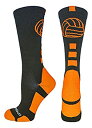 【中古】【輸入品・未使用】MadSportsStuff バレーボールロゴ クルーソックス 複数色 M ブラック
