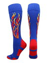 【中古】【輸入品・未使用】MadSportsStuff フレイムサッカースタイル ふくらはぎ上 アスレチックソックス (複数色) S ブルー