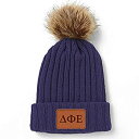 【中古】【輸入品・未使用】Delta Phi Epsilon ポンポン付きビーニー帽 パープル