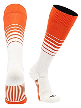 【中古】【輸入品・未使用】TCK Elite Breaker フェードライン ニーハイ サッカーソックス (オレンジ、ホワイト、S)