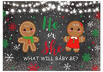 【中古】【輸入品・未使用】Funnytree 7 x 5フィート 冬 性別 公開背景 クリスマス クッキー ジンジャ..