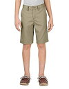 【中古】【輸入品・未使用】Dickies カーキ ボーイズ スリムフィット ストレッチ フラットフロントショーツ US サイズ: 16 カラー: ベージュ