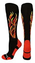【中古】【輸入品・未使用】(Large, Black/Red/Gold) - MadSportsStuff Flame Soccer Style Over Th...