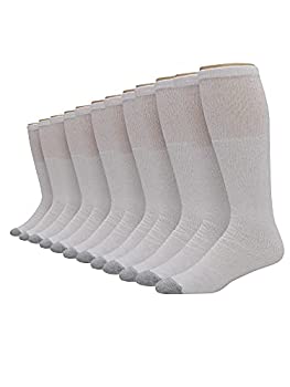 yÁzyAiEgpzHanes Men's 12 Pack FreshIQ Over The Calf Tube Socks, White, 10-13/Shoe Size 6-12