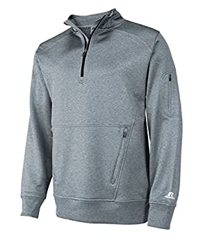 【中古】【輸入品・未使用】Russell Athleticメンズパフォーマンスフリース1?/ 4?Zipジャケット US サイズ: L カラー: グレイ