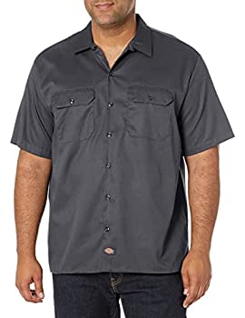 【中古】【輸入品・未使用】Dickies メンズ 半袖ワークシャツ, チャコール, Large