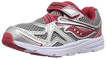 【中古】【輸入品・未使用】Saucony Baby Girl's Ride Running Shoe, Silver/Red, 10.5 Wide US Little Kid