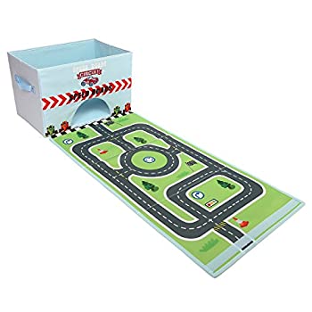 【中古】【輸入品・未使用】(ライブメモリー) Livememory 子供用車玩具 蓋つき 高速道路マット 収納箱 (車は含まれていません)-空色 【中古】【輸入品・未使用】(ライブメモリー) Livememory 子供用車玩具 蓋つき 高速道路マット 収納箱 (車は含まれていません)-空色