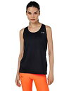 【中古】【輸入品・未使用】Under Armour Women's Tech Solid Tank Top, Black (001)/Metallic Silver, X-Small